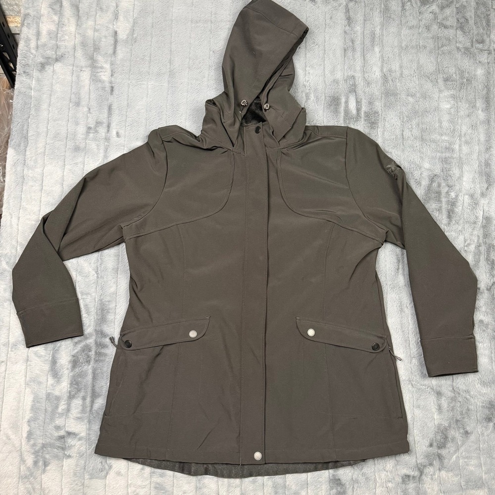 ZeroXposur Womens XXL Black Hooded Softshell Fleece Lined Jacket M923605